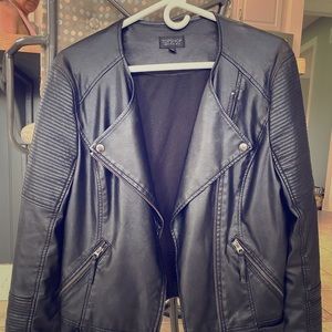 Vegan Leather Moto Jacket